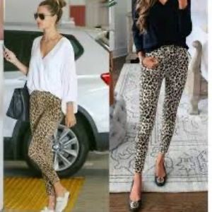 FRAME leopard Ali high rise cigarette jeans